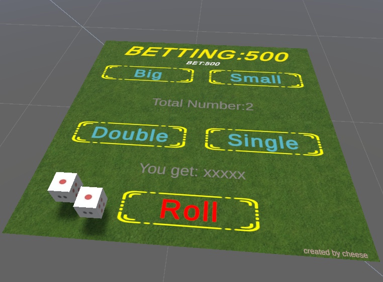 [UdonChips]Bet Big & Small,dice game,赌大小