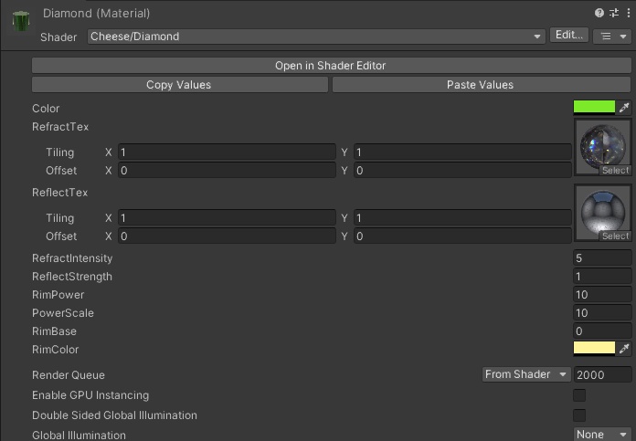 クリスタルと宝石シェーダ/Crystal and gemstone shaders