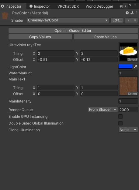 特殊な色の光の下でのみ現れる画像/Image appear only in special light