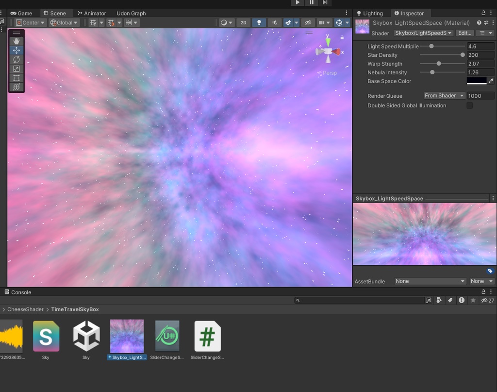 Time Travelling Skybox Shader