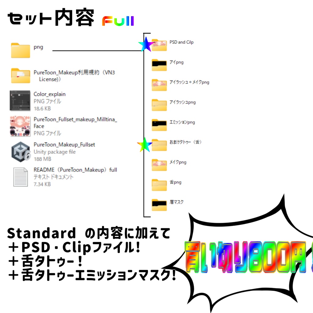 開店記念㊗️【💕期間限定Free💕】ピュアトゥーンミルティナメイク(アイ・舌テクスチャ付き)Makeup Texture/Eye Texture/tongue Texture