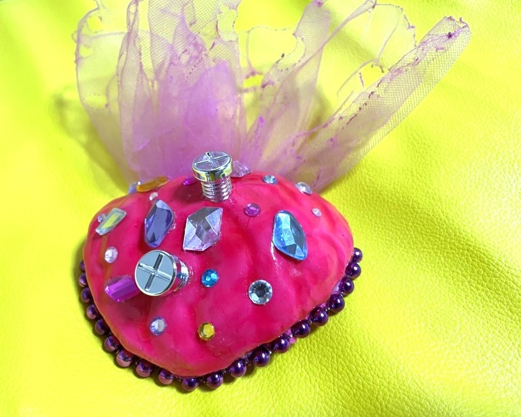 脳みそヘッドドレス *カラフル宝石ピンク