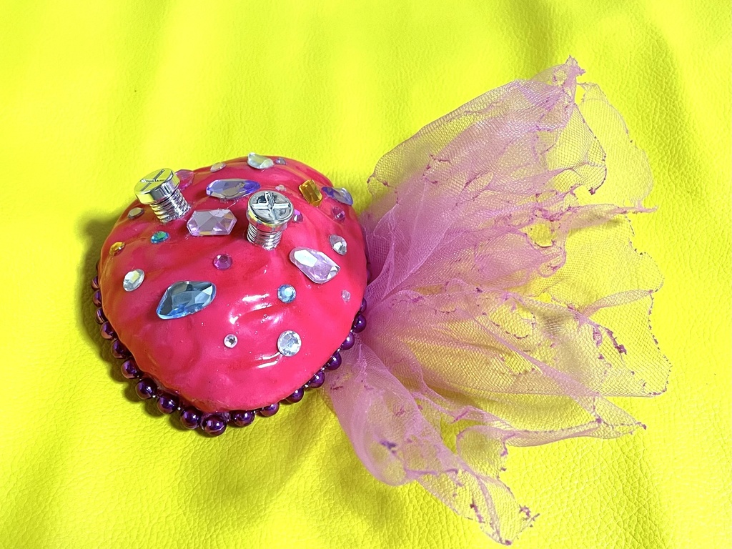 脳みそヘッドドレス *カラフル宝石ピンク