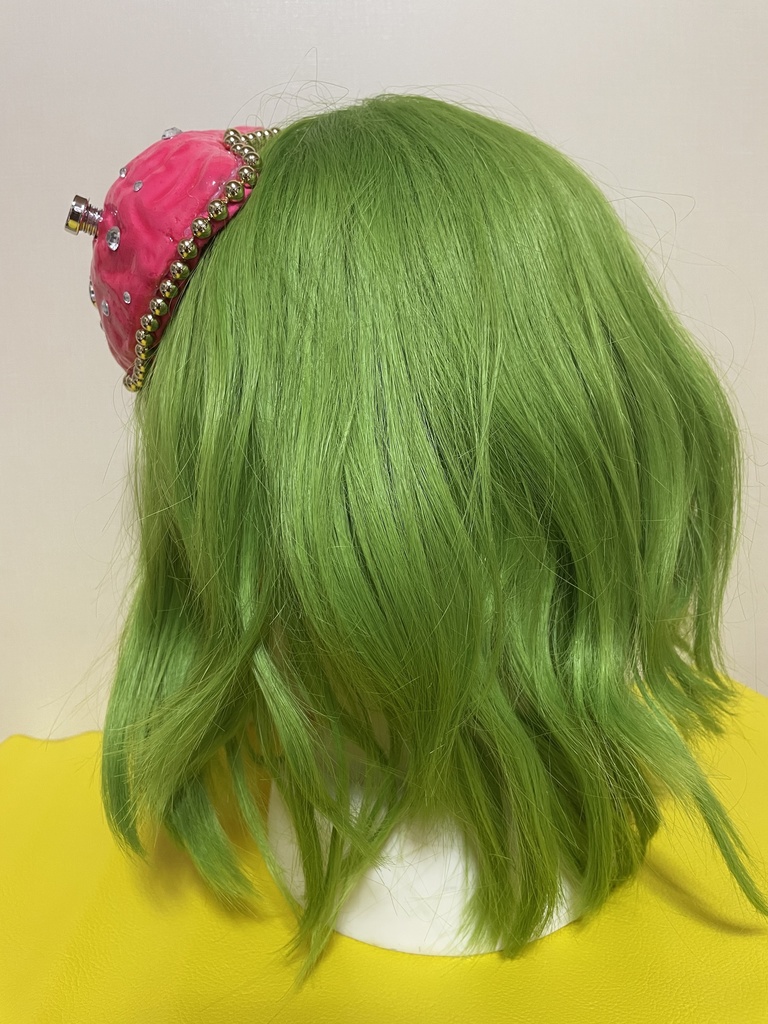 脳みそヘッドドレス* シルバー×ゴールド ピンク