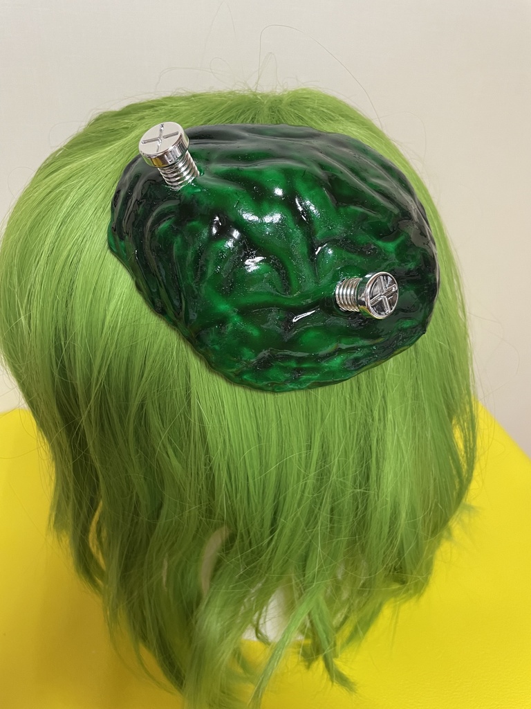 脳みそヘッドピース *シンプル グリーン