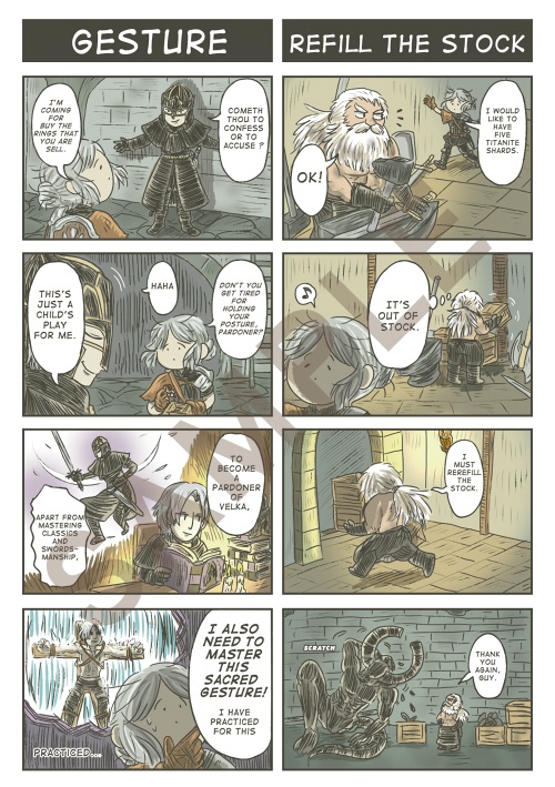 【DLver】IT'S NICE TO HAVE NPCs! Dark Souls Four Grid Comic Fanbook