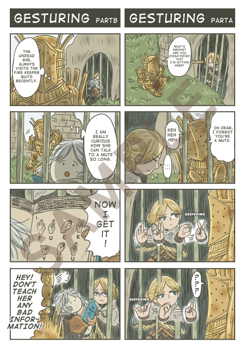 【DLver】IT'S NICE TO HAVE NPCs! Dark Souls Four Grid Comic Fanbook