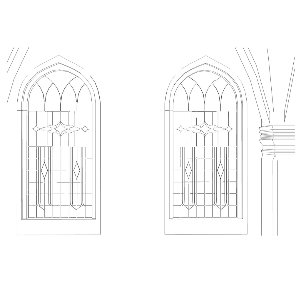 【クリスタ向け】教会内観 / Church Interior View cs3o 形式