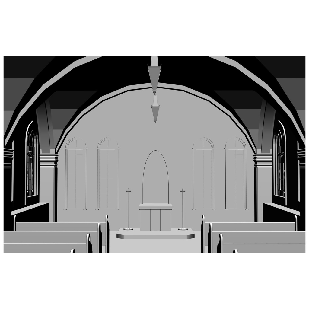 【クリスタ向け】教会内観 / Church Interior View cs3o 形式
