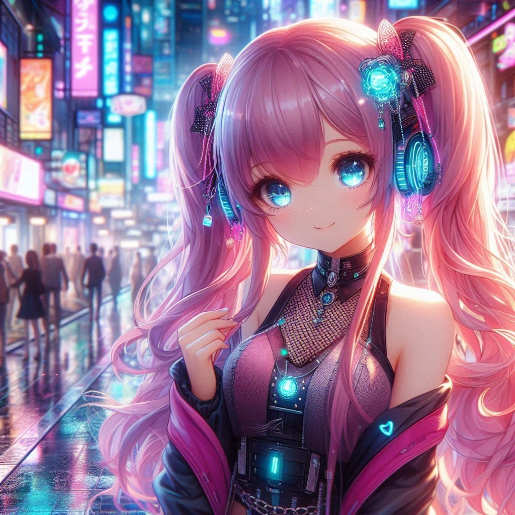 初アート　夜美少女