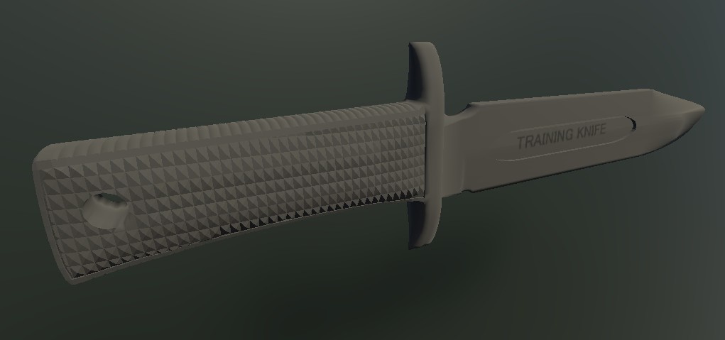 【無料3Dモデル】Training knife　トレーニングナイフ