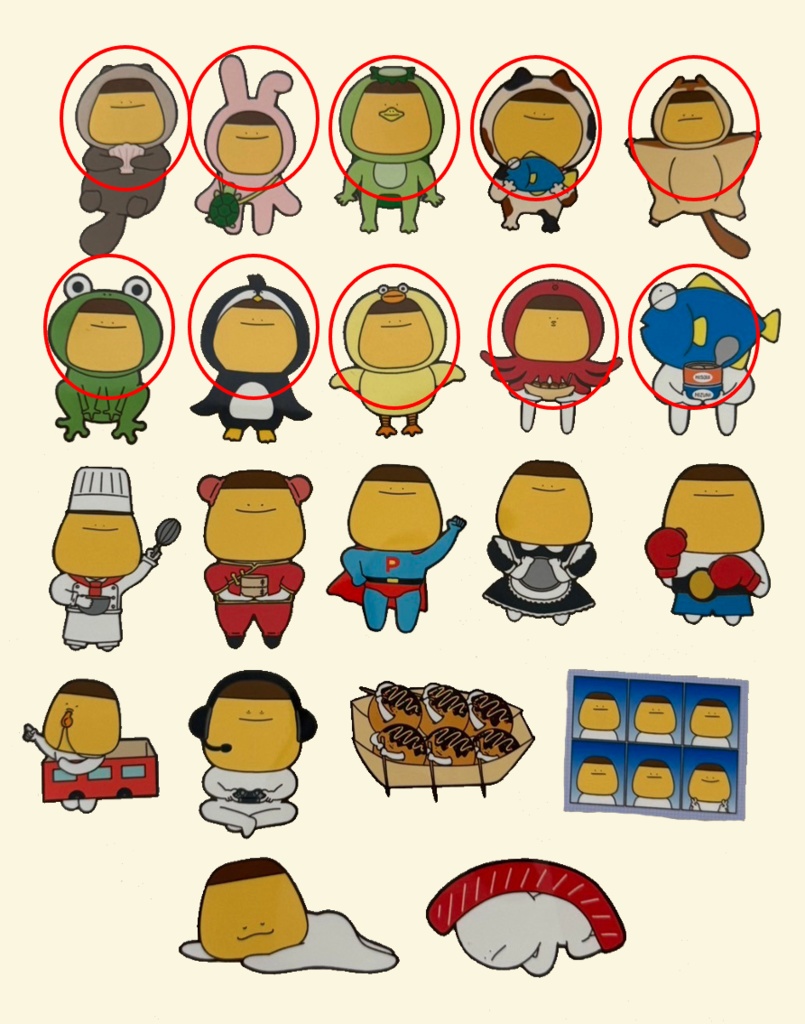 【デザフェス59】おにぎりぷりんステッカー 動物シリーズ