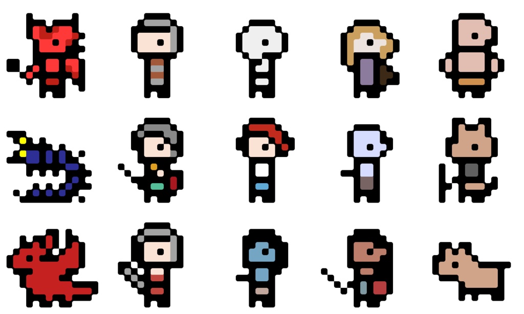 【無料】132種 立ち絵素材 ドット絵風【有料】