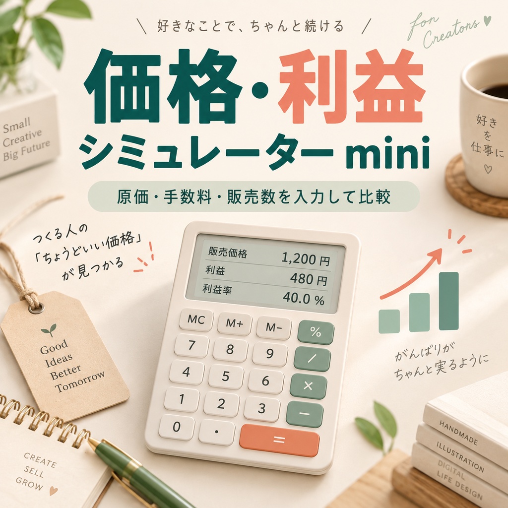 クリエイター価格・利益シミュレーター mini｜原価と手数料を比較