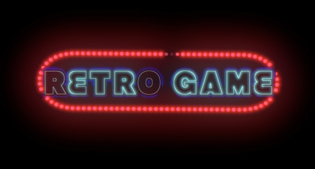 【動くロゴ素材】ネオン・昭和レトロ PT1【配信素材など】