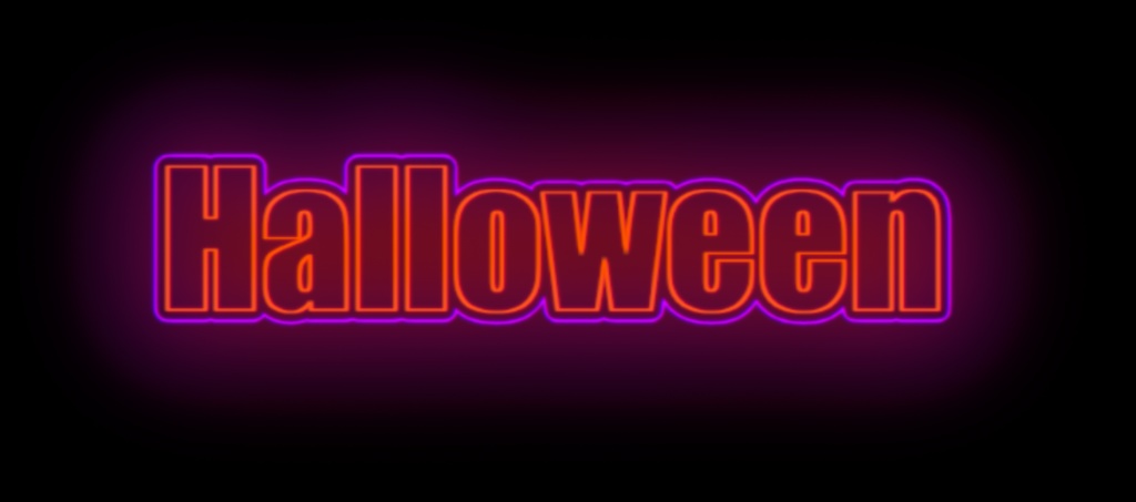 【ロゴ・動画素材】ネオン風 ハロウィン素材 PT1【全12種類】