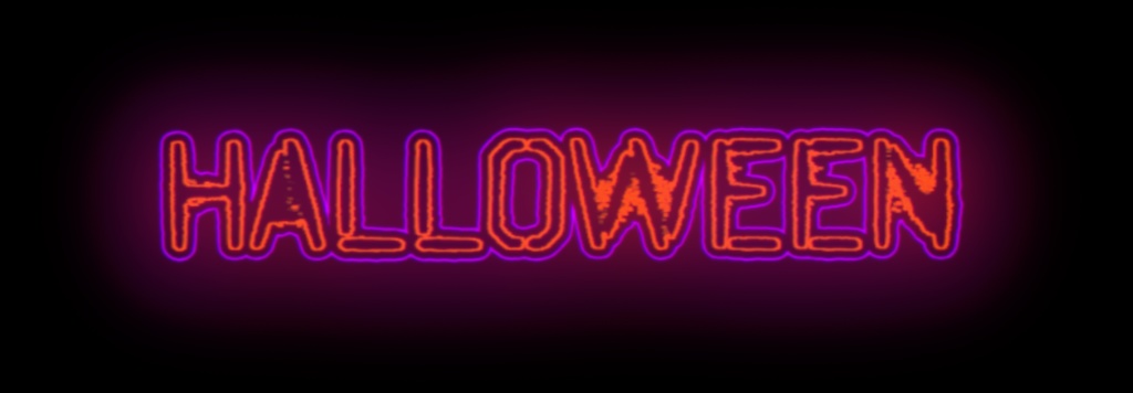 【ロゴ・動画素材】ネオン風 ハロウィン素材 PT1【全12種類】