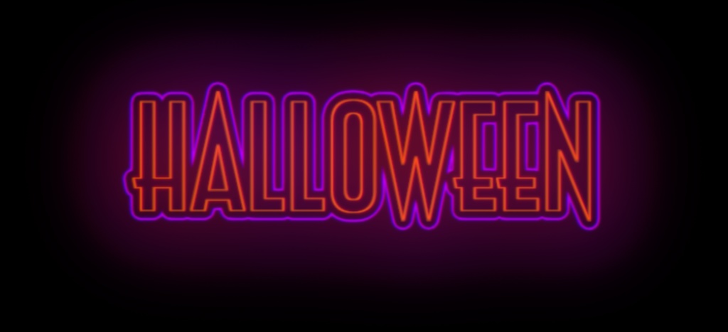 【ロゴ・動画素材】ネオン風 ハロウィン素材 PT1【全12種類】