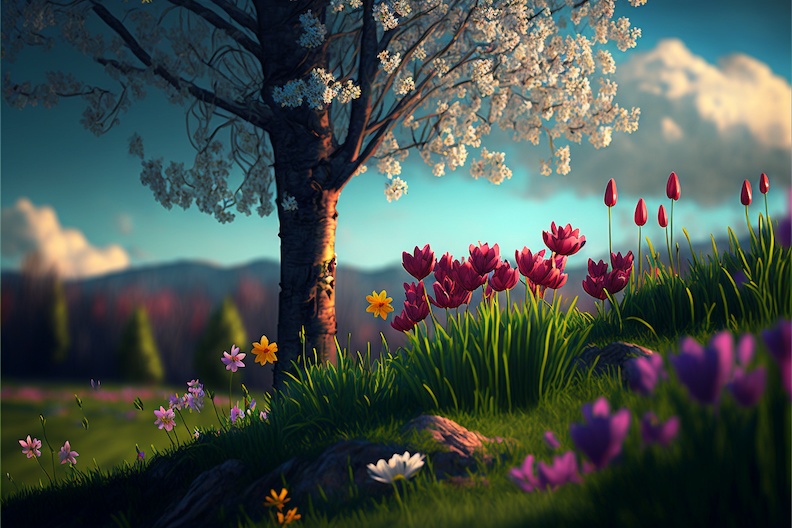 【背景素材】「春・桜」 大容量120点セット!【イラスト】