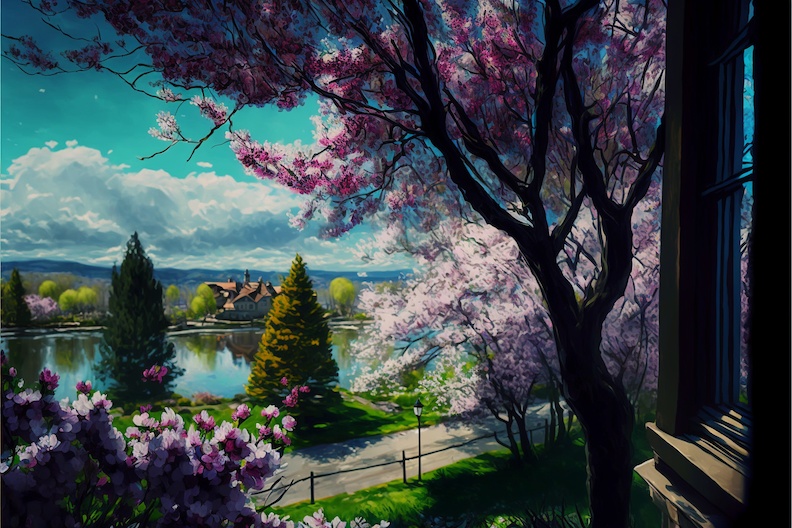 【背景素材】「春・桜」 大容量120点セット!【イラスト】