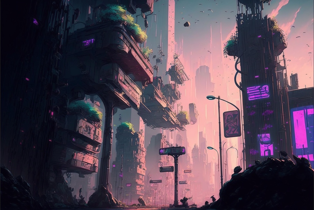 【背景素材】「サイバーパンク」 大容量150点セット!【イラスト】