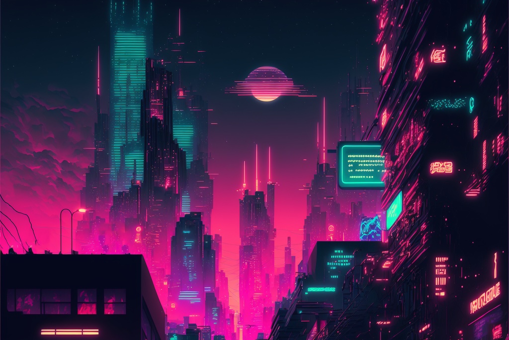 【背景素材】「サイバーパンク」 大容量150点セット!【イラスト】