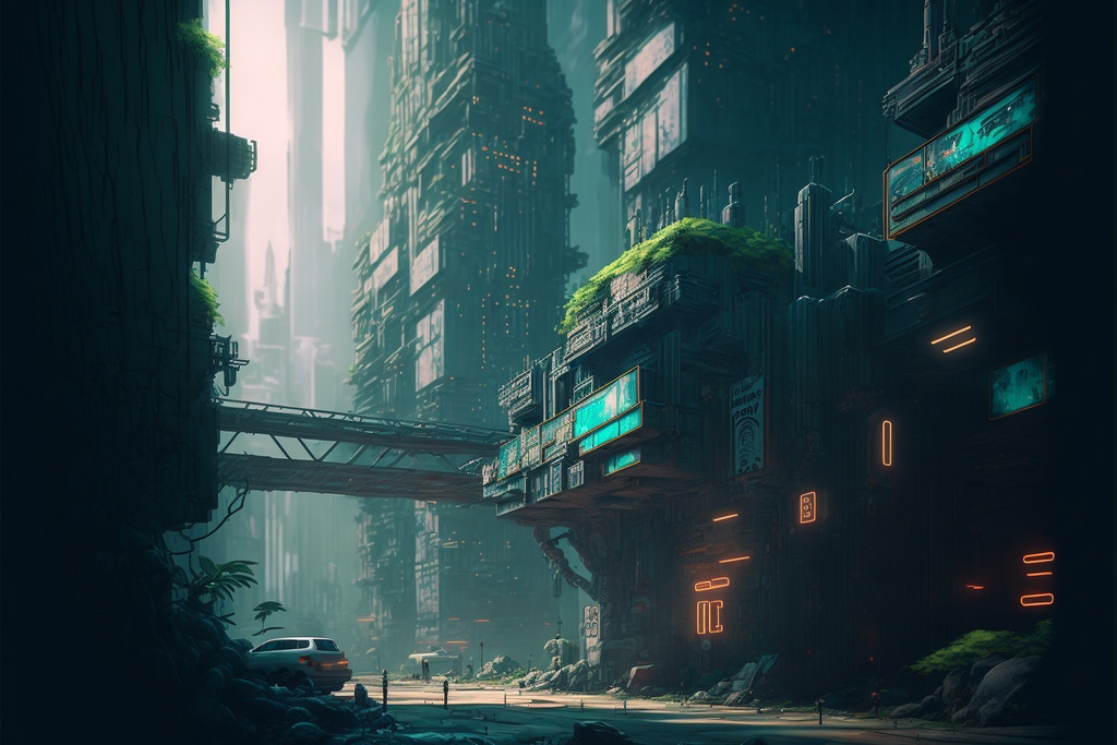 【背景素材】「サイバーパンク」 大容量150点セット!【イラスト】