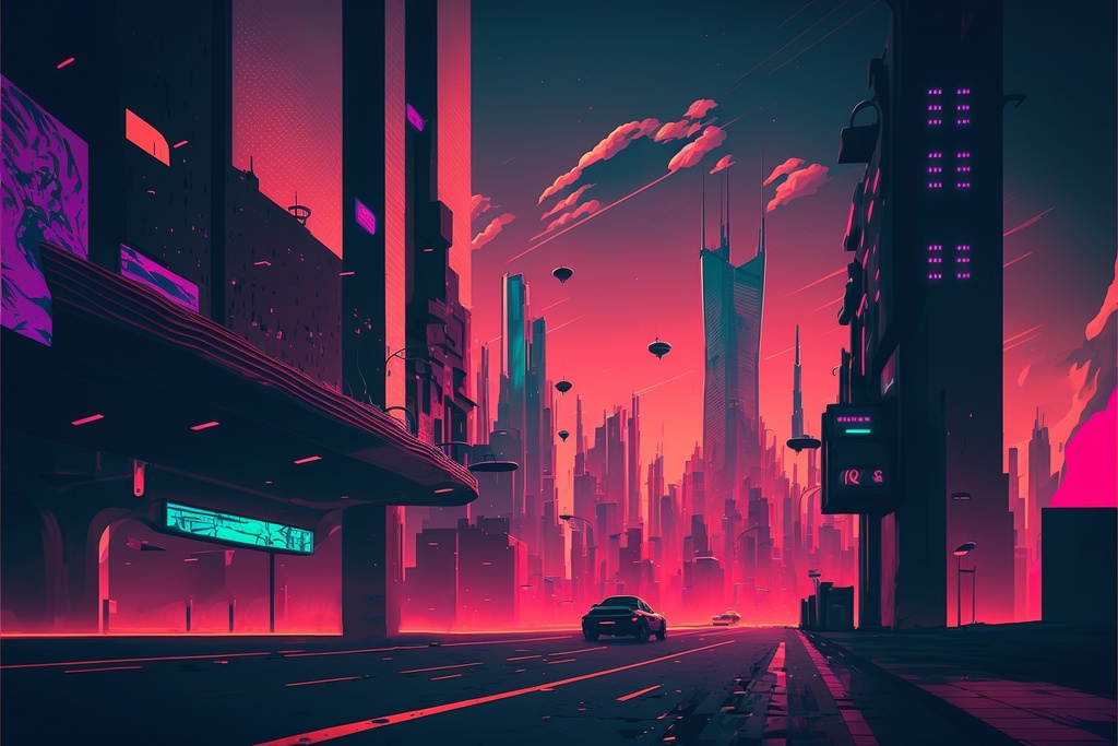 【背景素材】「サイバーパンク」 大容量150点セット!【イラスト】