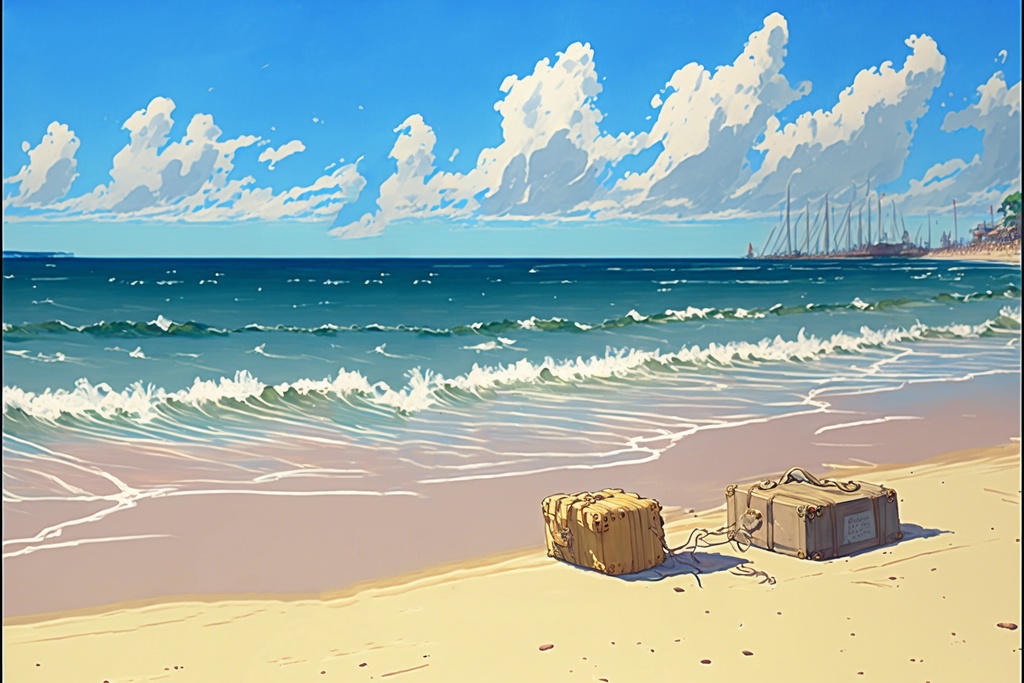 【背景素材】夏!海! 大容量160枚越え【イラスト】