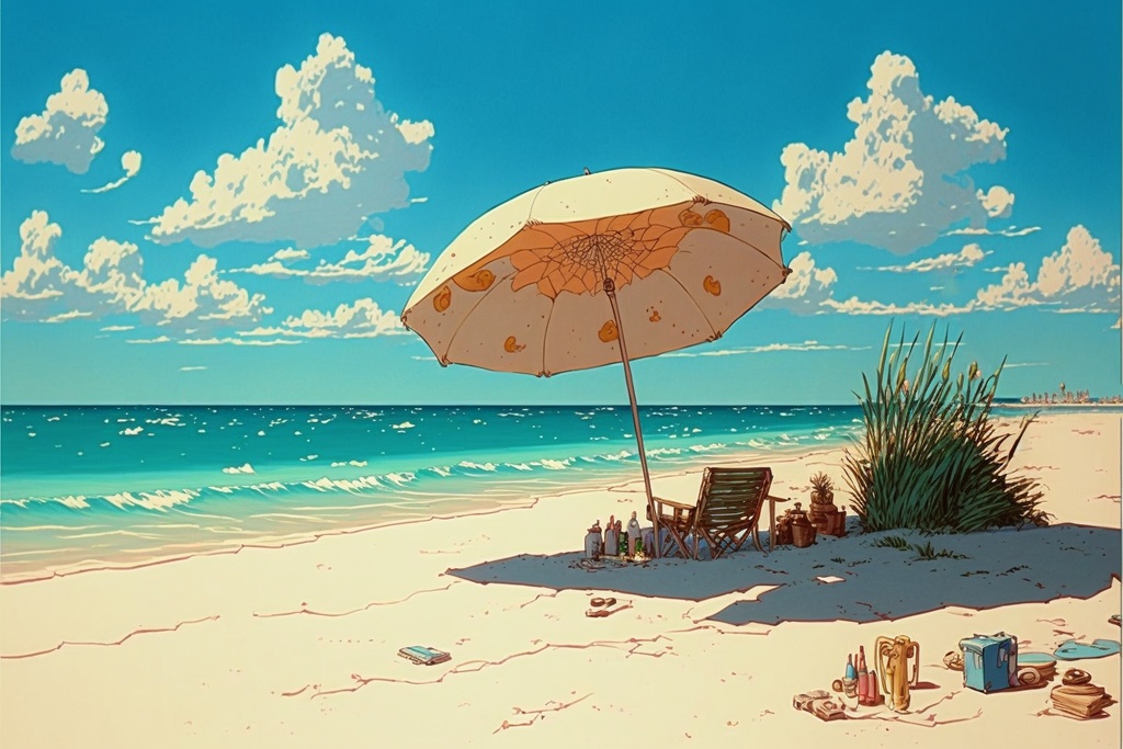 【背景素材】夏!海! 大容量160枚越え【イラスト】