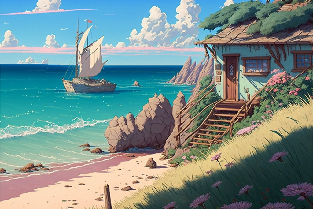 【背景素材】夏!海! 大容量160枚越え【イラスト】