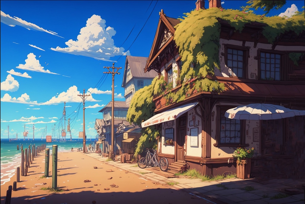 【背景素材】夏!海! 大容量160枚越え【イラスト】