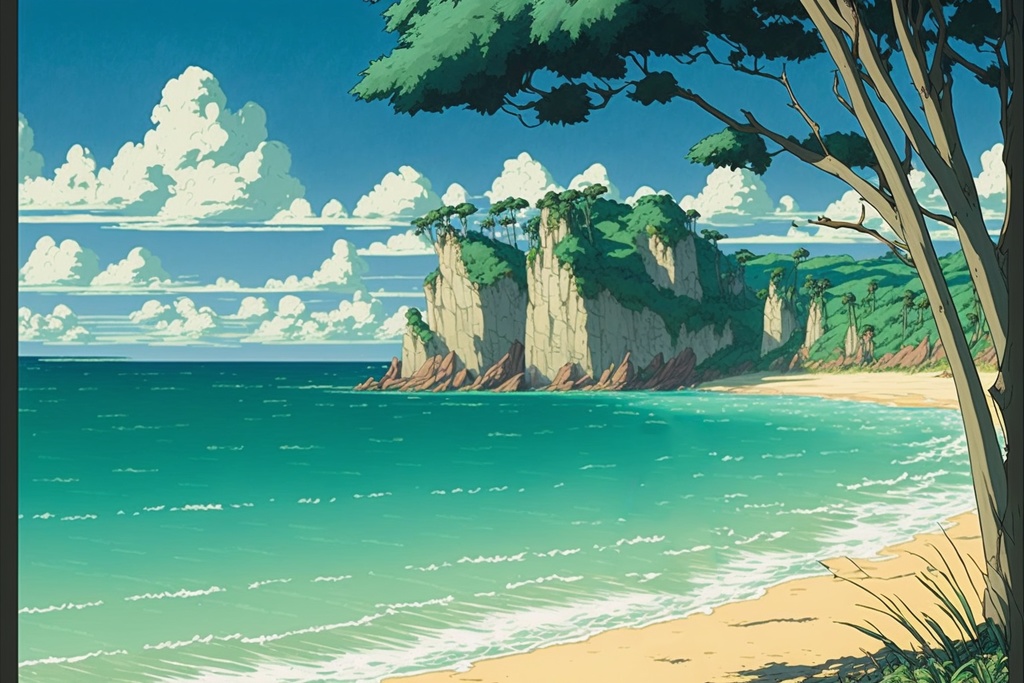 【背景素材】夏!海! 大容量160枚越え【イラスト】