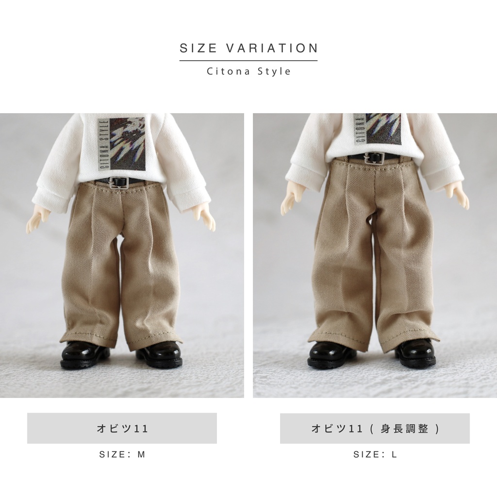 【再販 11/28 20:00~】オビツ11 / ウエストベルトタックワイドパンツ 2サイズ