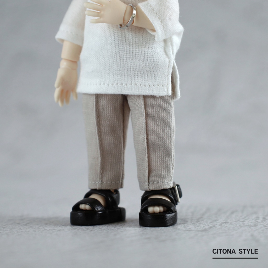 オビツ11 / リネンライクテーパードパンツ 2サイズ