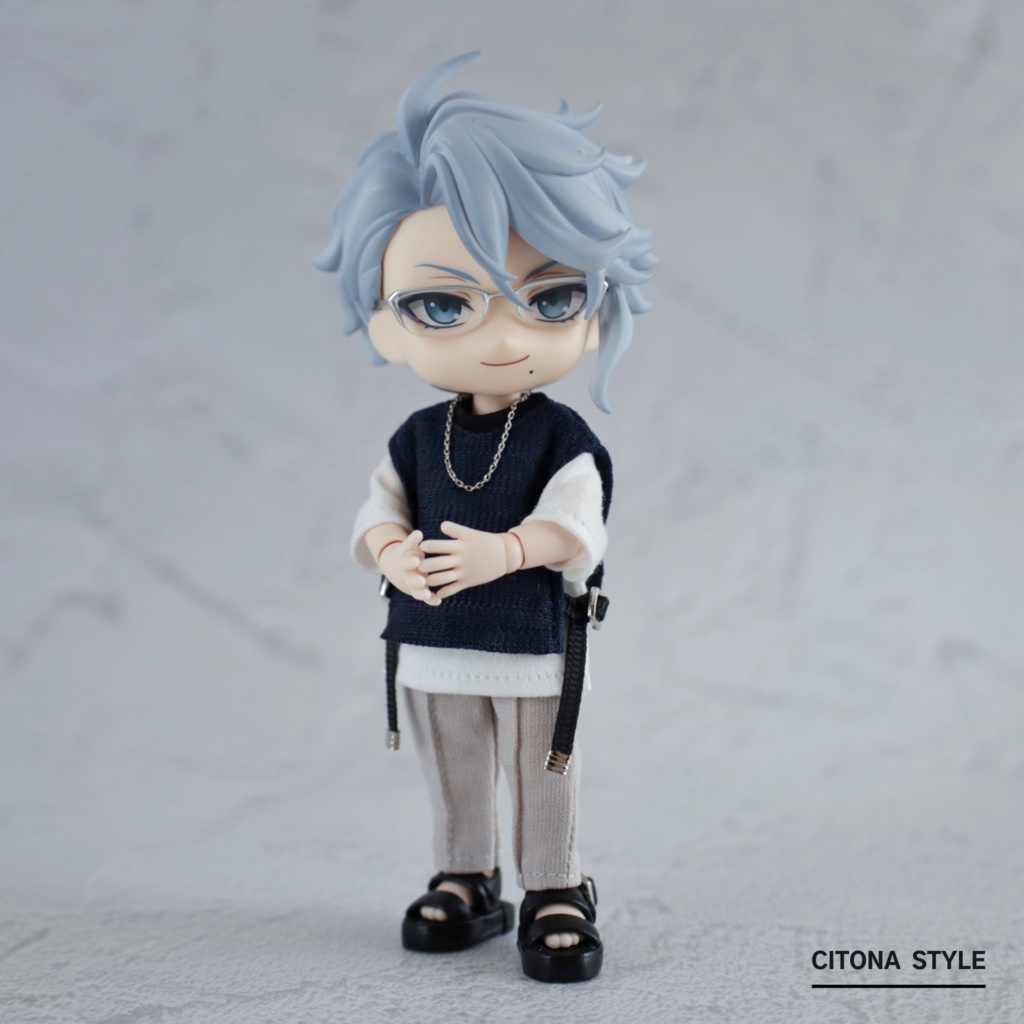 オビツ11 / サイドオープンレースベスト&七分袖カットソー 2点セット