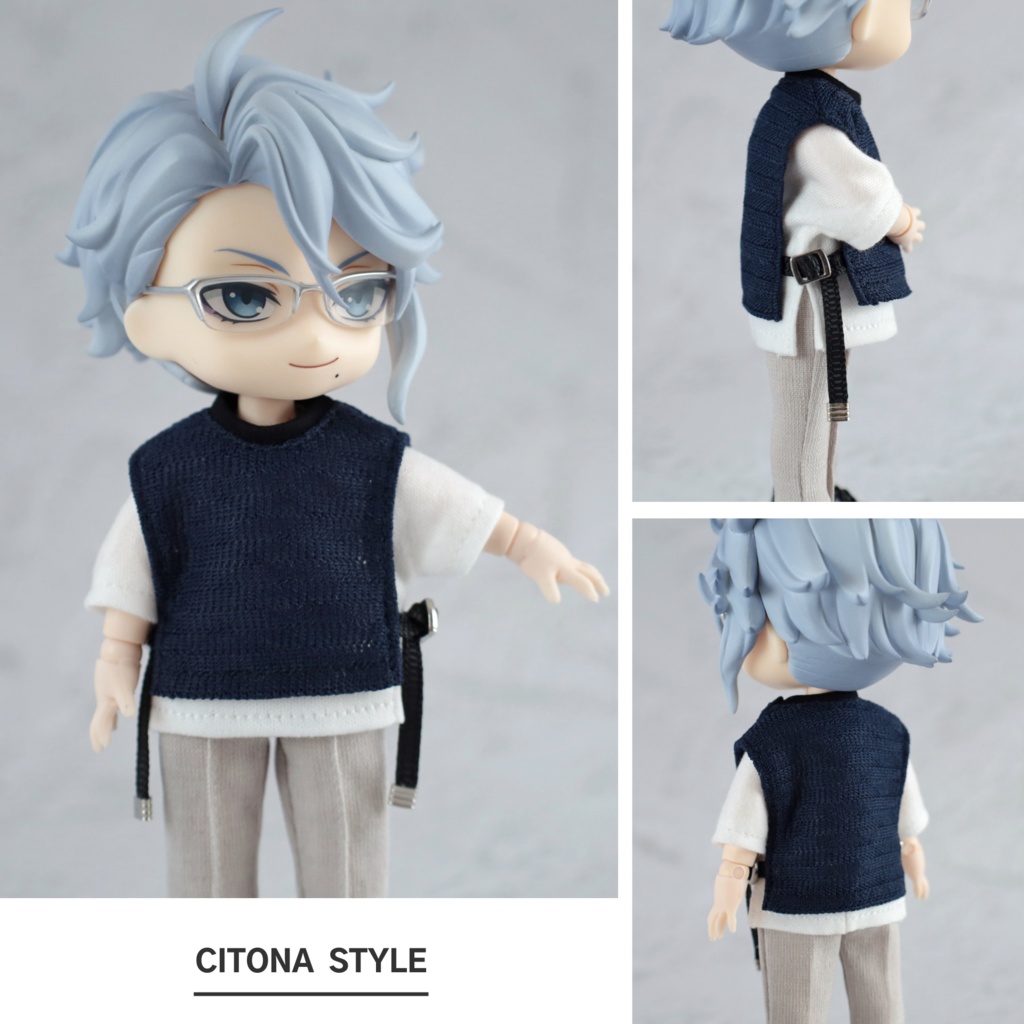 オビツ11 / サイドオープンレースベスト&七分袖カットソー 2点セット