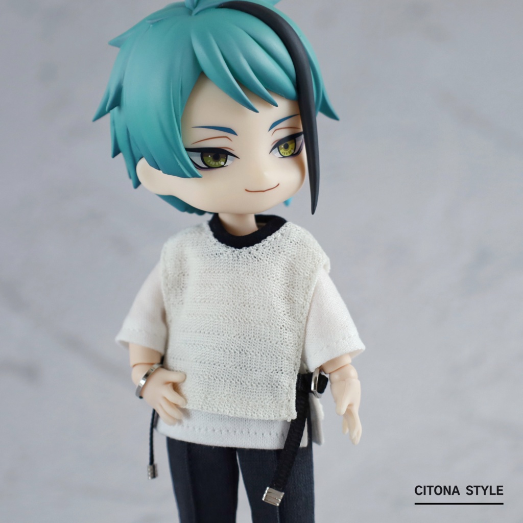 オビツ11 / サイドオープンレースベスト&七分袖カットソー 2点セット