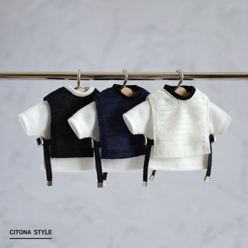 オビツ11 / サイドオープンレースベスト&七分袖カットソー 2点セット