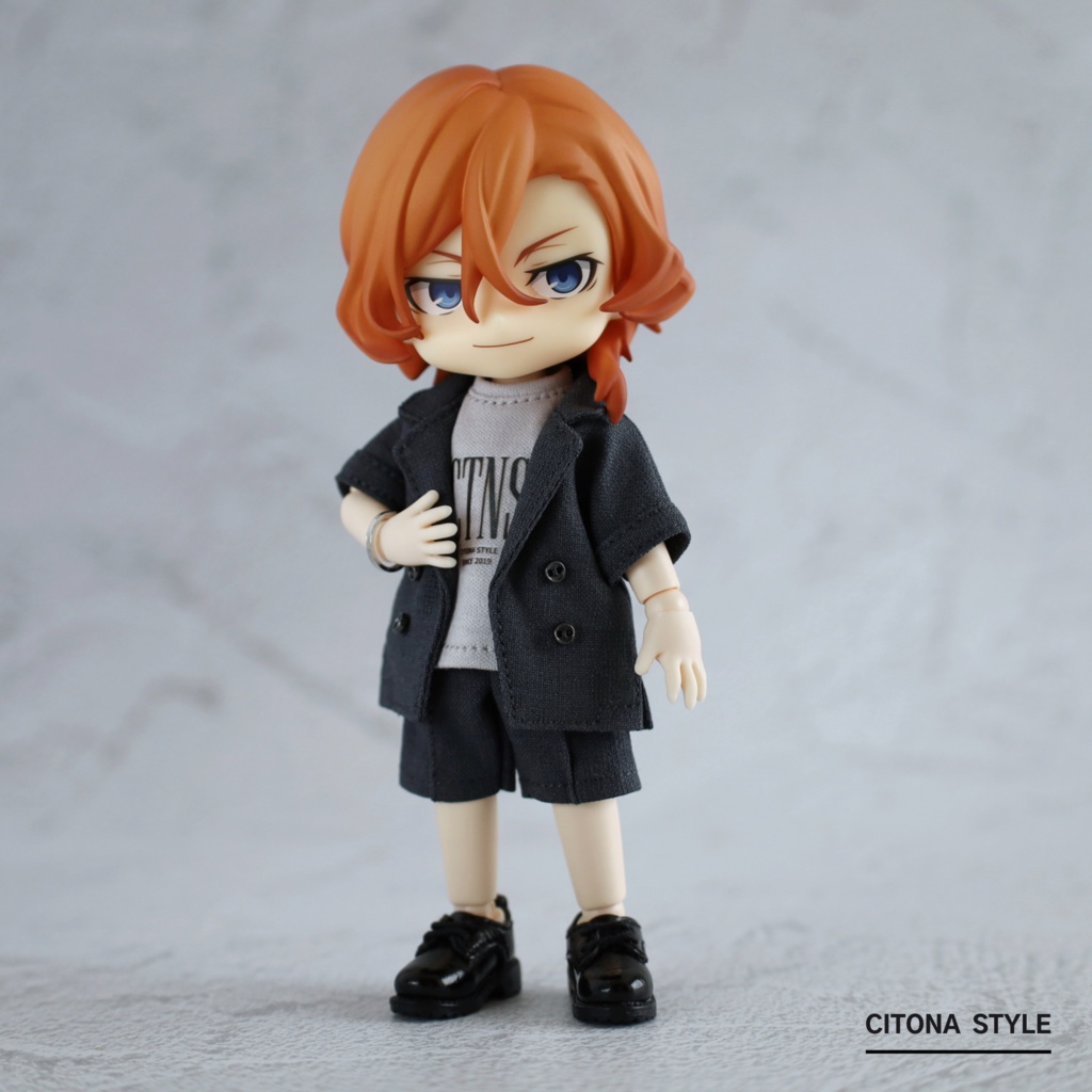 オビツ11 / リネンライクジャケット&ロゴプリントカットソー 2点セット