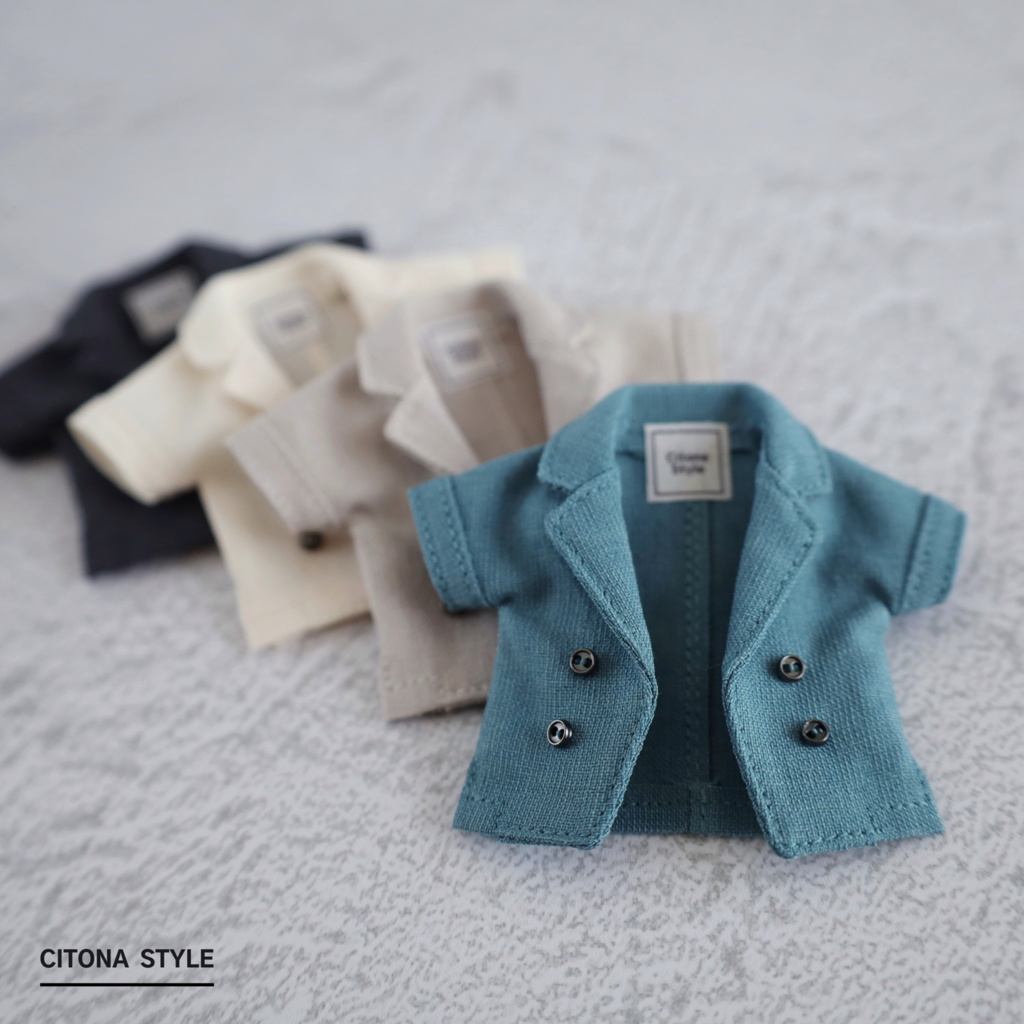 オビツ11 / リネンライクジャケット&ロゴプリントカットソー 2点セット