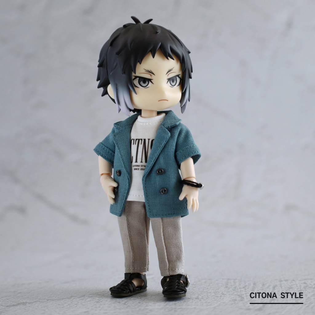 オビツ11 / リネンライクジャケット&ロゴプリントカットソー 2点セット