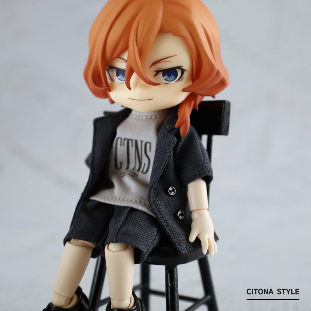 オビツ11 / リネンライクジャケット&ロゴプリントカットソー 2点セット