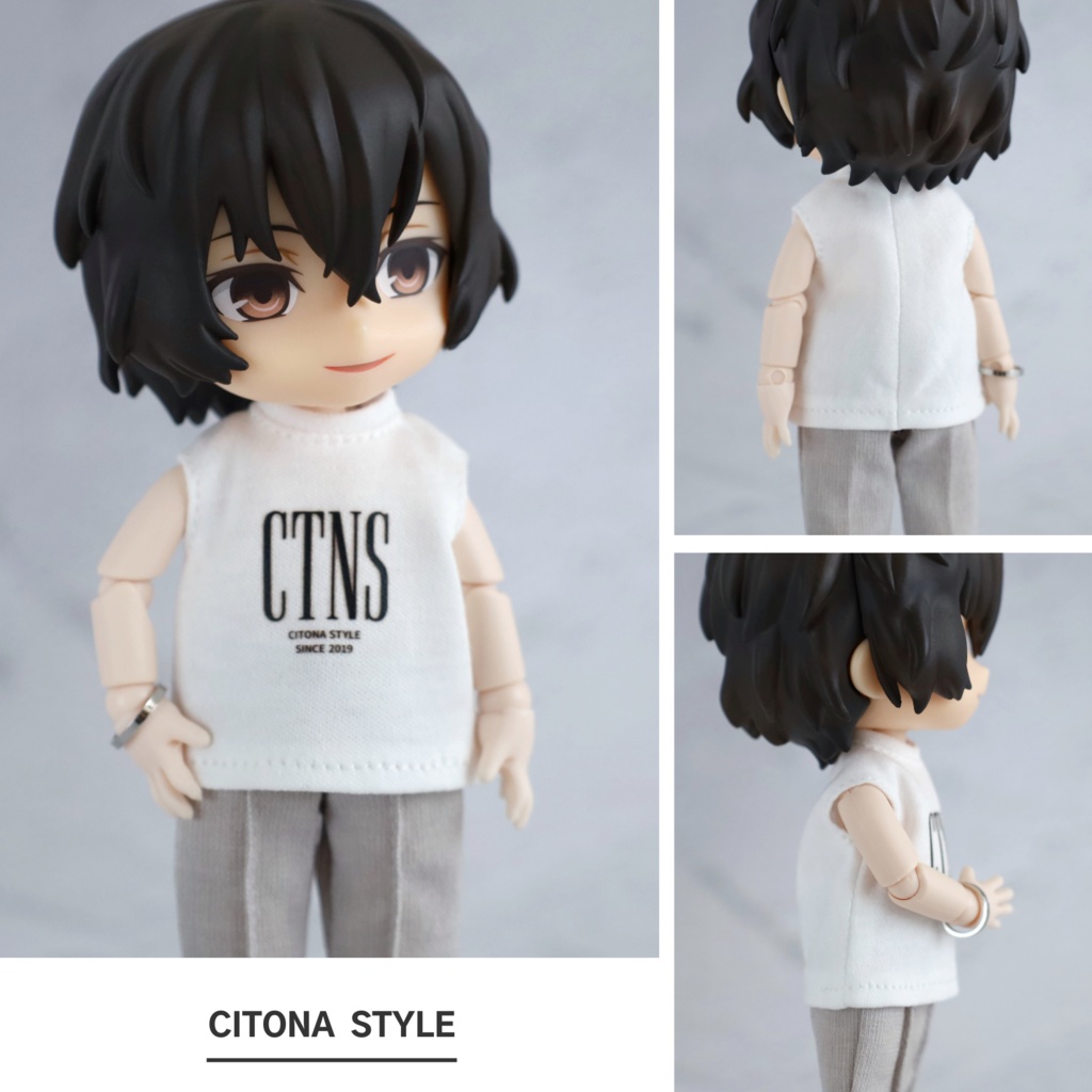 オビツ11 / リネンライクジャケット&ロゴプリントカットソー 2点セット