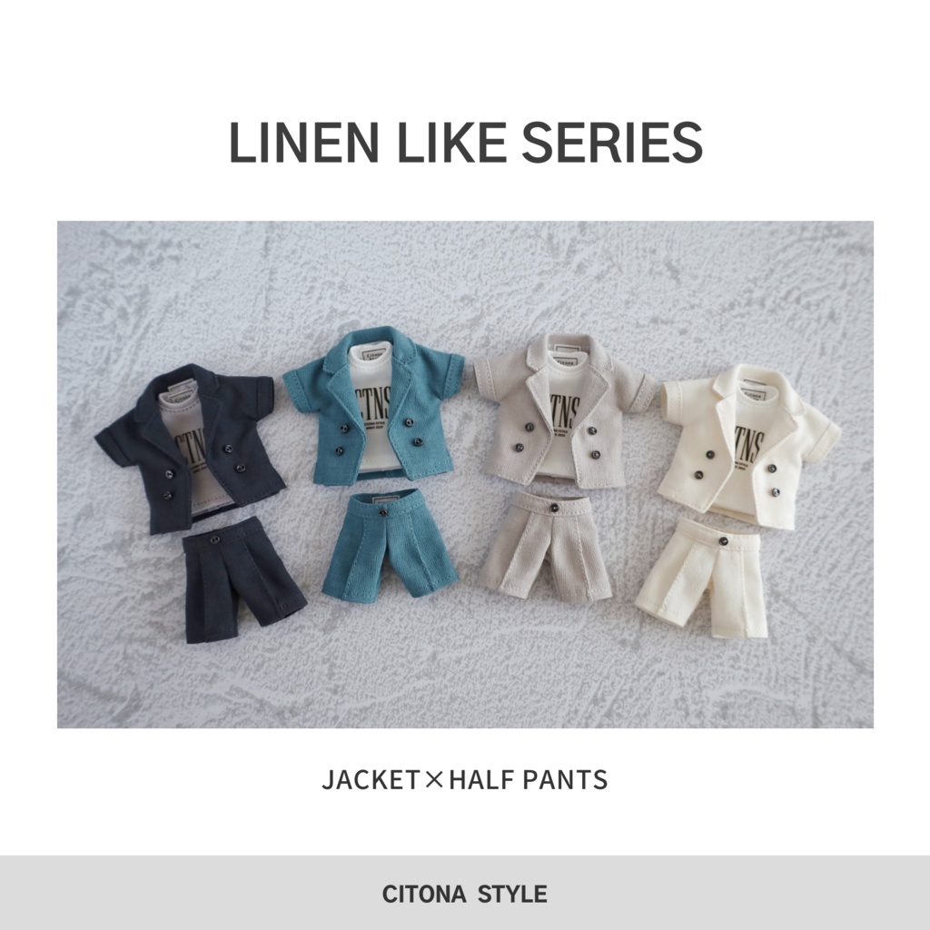 オビツ11 / リネンライクジャケット&ロゴプリントカットソー 2点セット