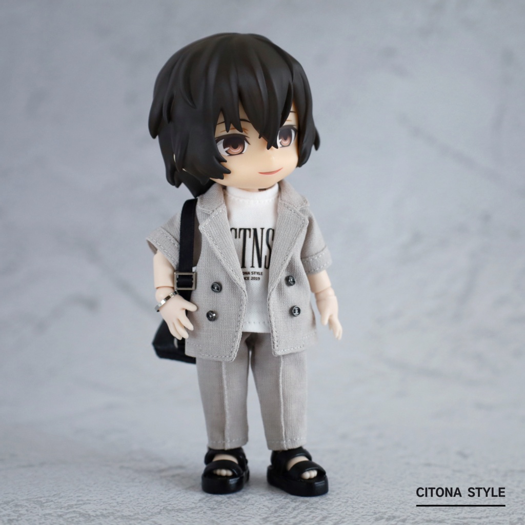 オビツ11 / リネンライクジャケット&ロゴプリントカットソー 2点セット