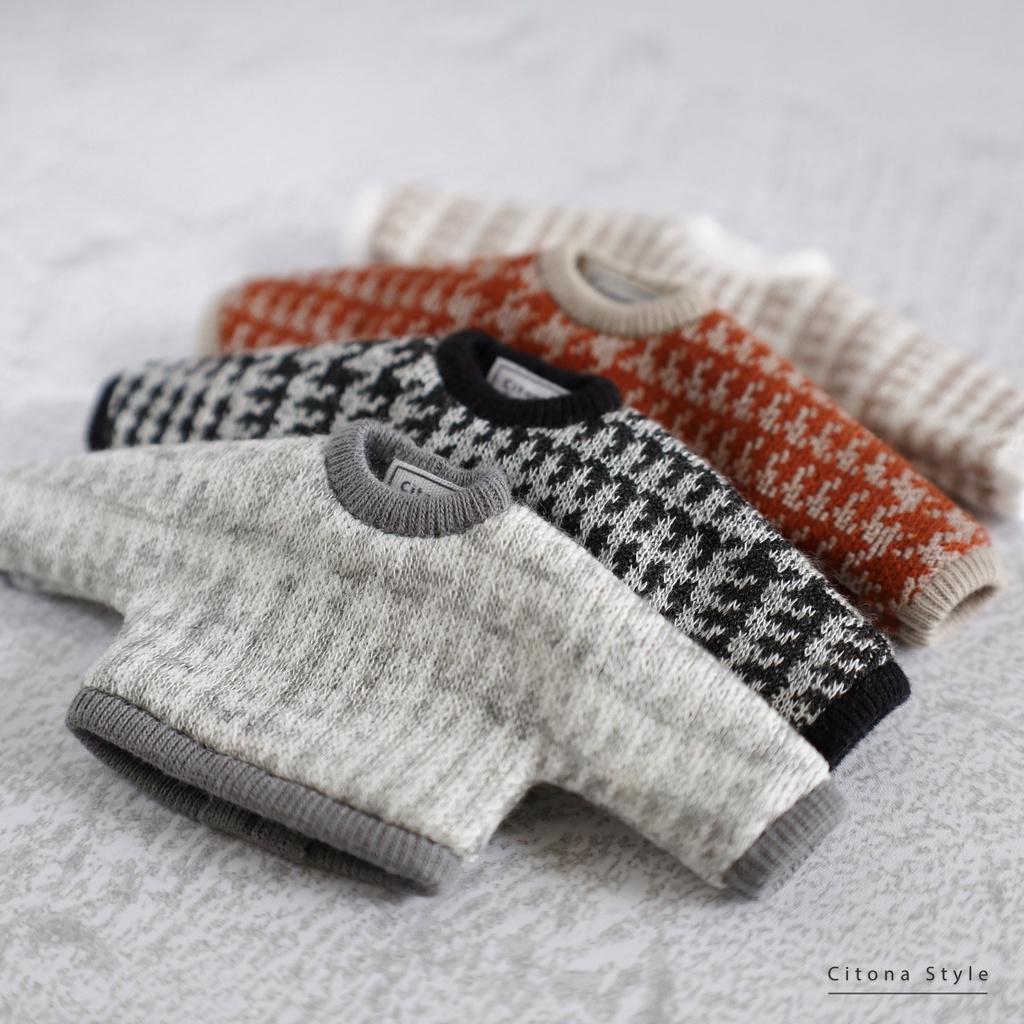 【再販 11/28 20:00~】オビツ11 / チェックジャガードニット&スヌード 2点セット