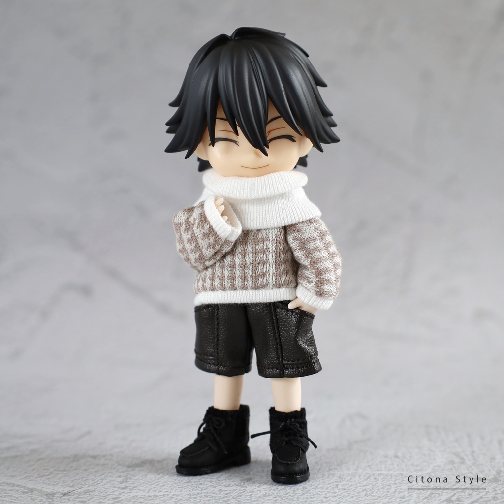 【再販 11/28 20:00~】オビツ11 / チェックジャガードニット&スヌード 2点セット