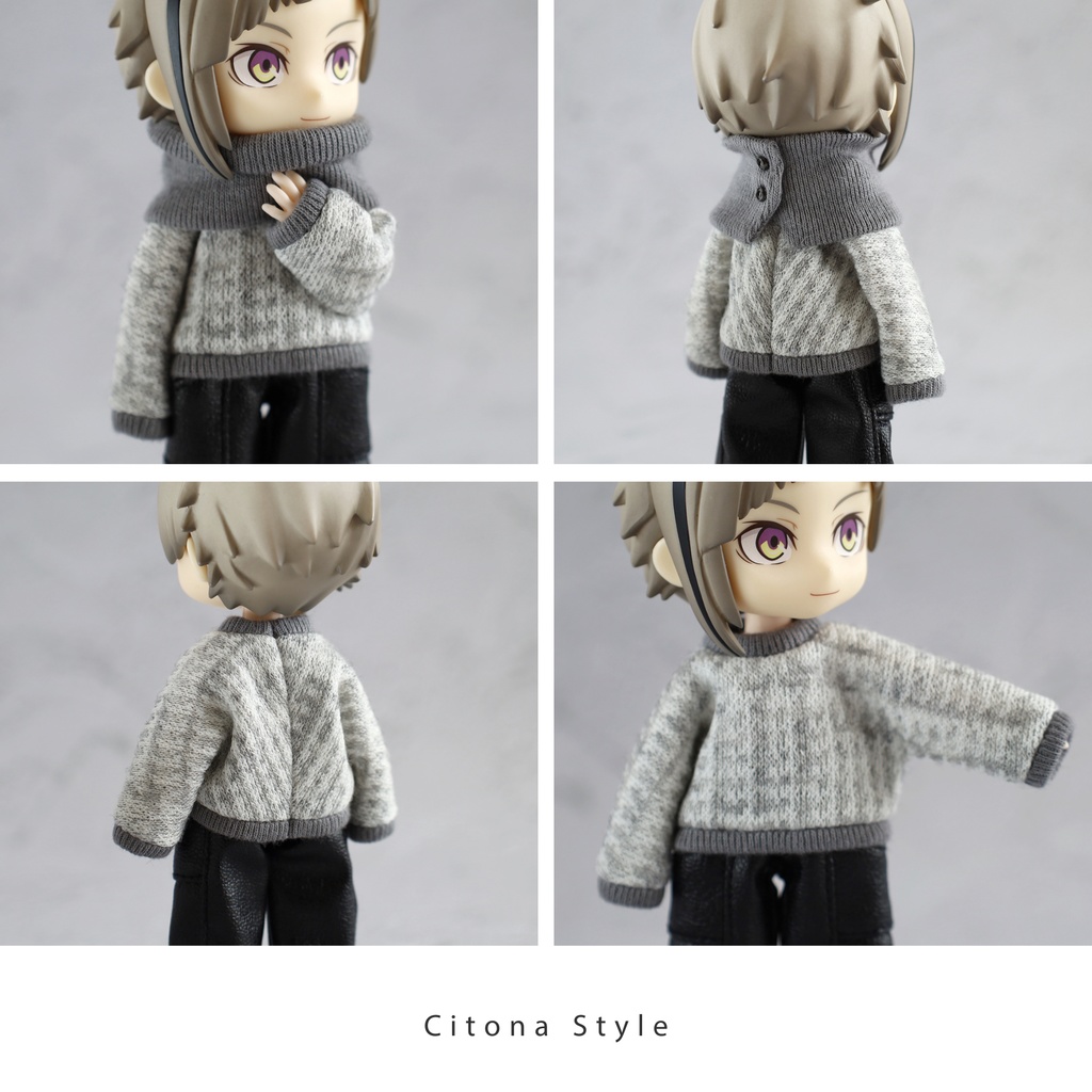 【再販 11/28 20:00~】オビツ11 / チェックジャガードニット&スヌード 2点セット