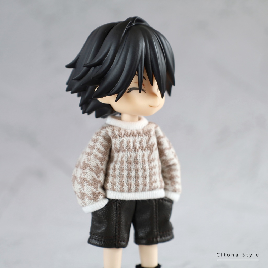 【再販 11/28 20:00~】オビツ11 / チェックジャガードニット&スヌード 2点セット